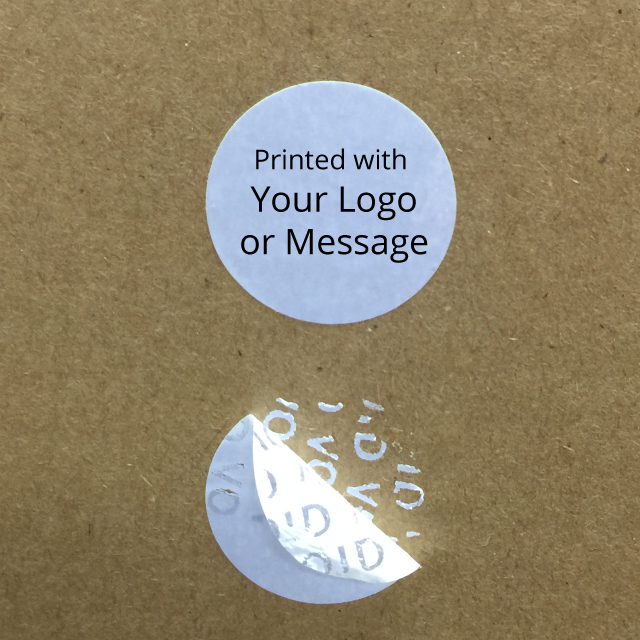 Circular White Void Seals, Printed